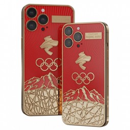 Cặp iPhone 13 Pro Olympic Hero mạ vàng 24K chào Thế vận hội Olympic Bắc Kinh