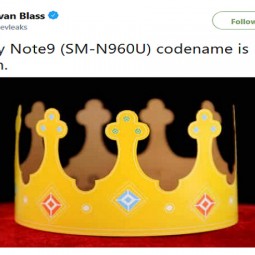 Galaxy Note 9 để lộ tên mã "Vương miện"