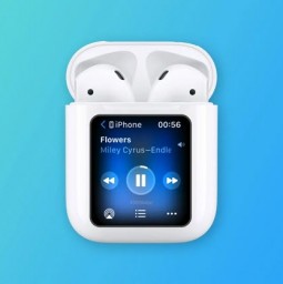 Ý tưởng AirPods với màn hình riêng của Apple.