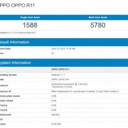 Oppo R11 đạt điểm hiệu năng cao, camera kép 20MP