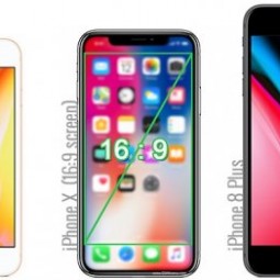 Màn hình của iPhone X chỉ nhỏ hơn iPhone 8 Plus