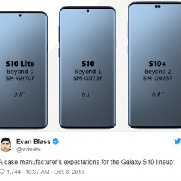 Ba mẫu Galaxy S10 năm tới sẽ có thiết kế tương đồng.